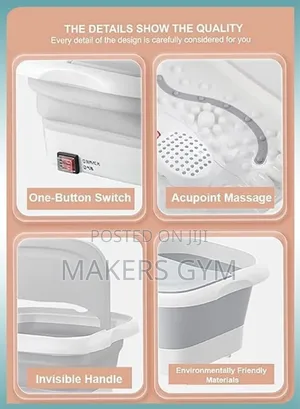 500w Folding Foot Bath 4 Rollers Massage, Bubble Steam