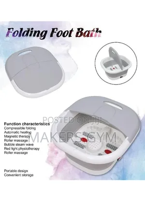 500w Folding Foot Bath 4 Rollers Massage, Bubble Steam