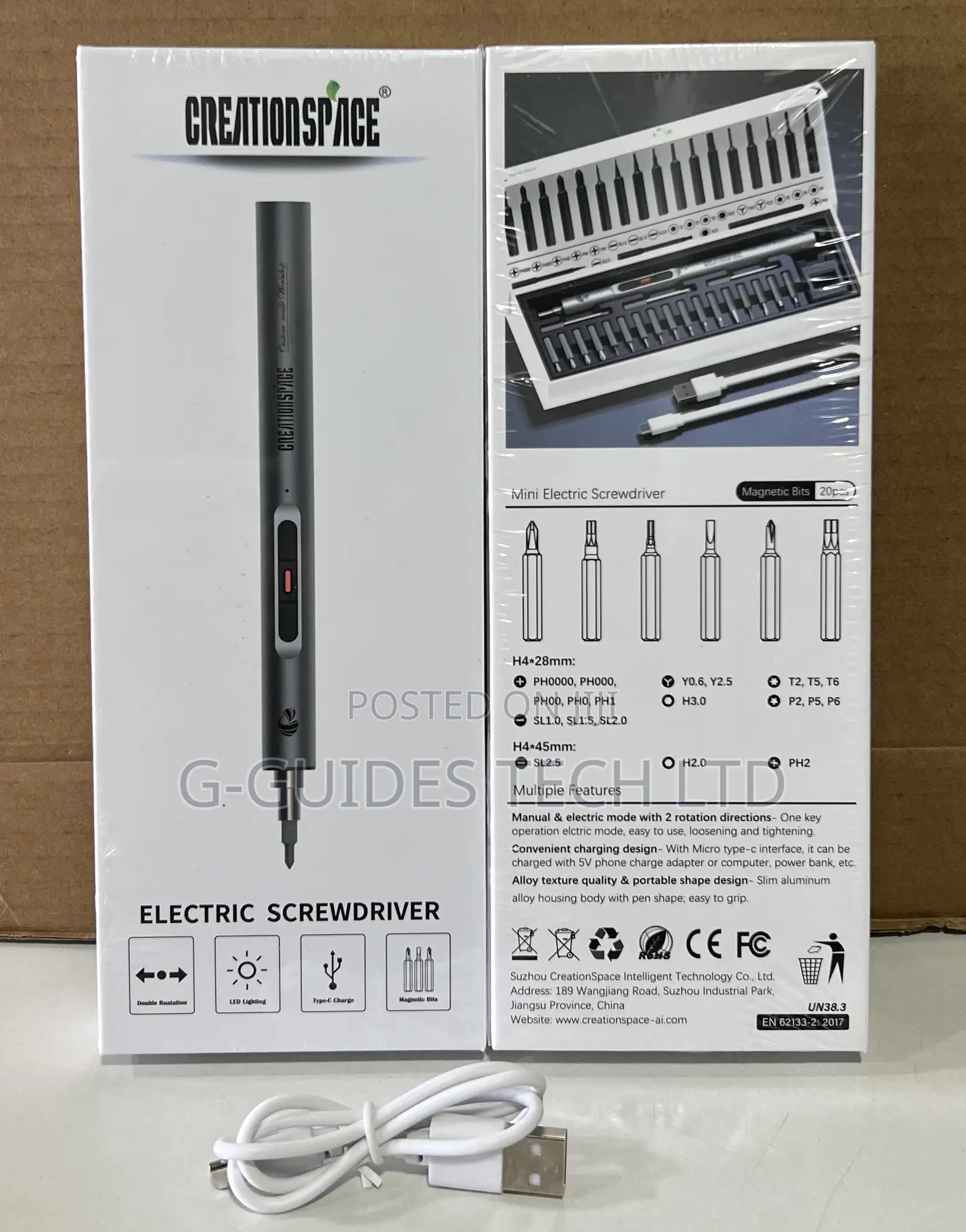 Creationspace Mini Electric Screwdriver Set 20-in-1