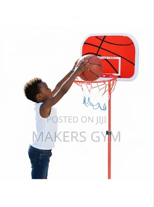 Kids Basketball Stand Set - Adjustable Basketball Hoop With Ball