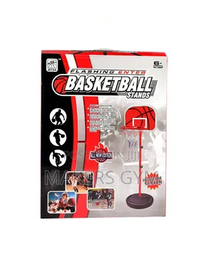 Kids Basketball Stand Set - Adjustable Basketball Hoop With Ball