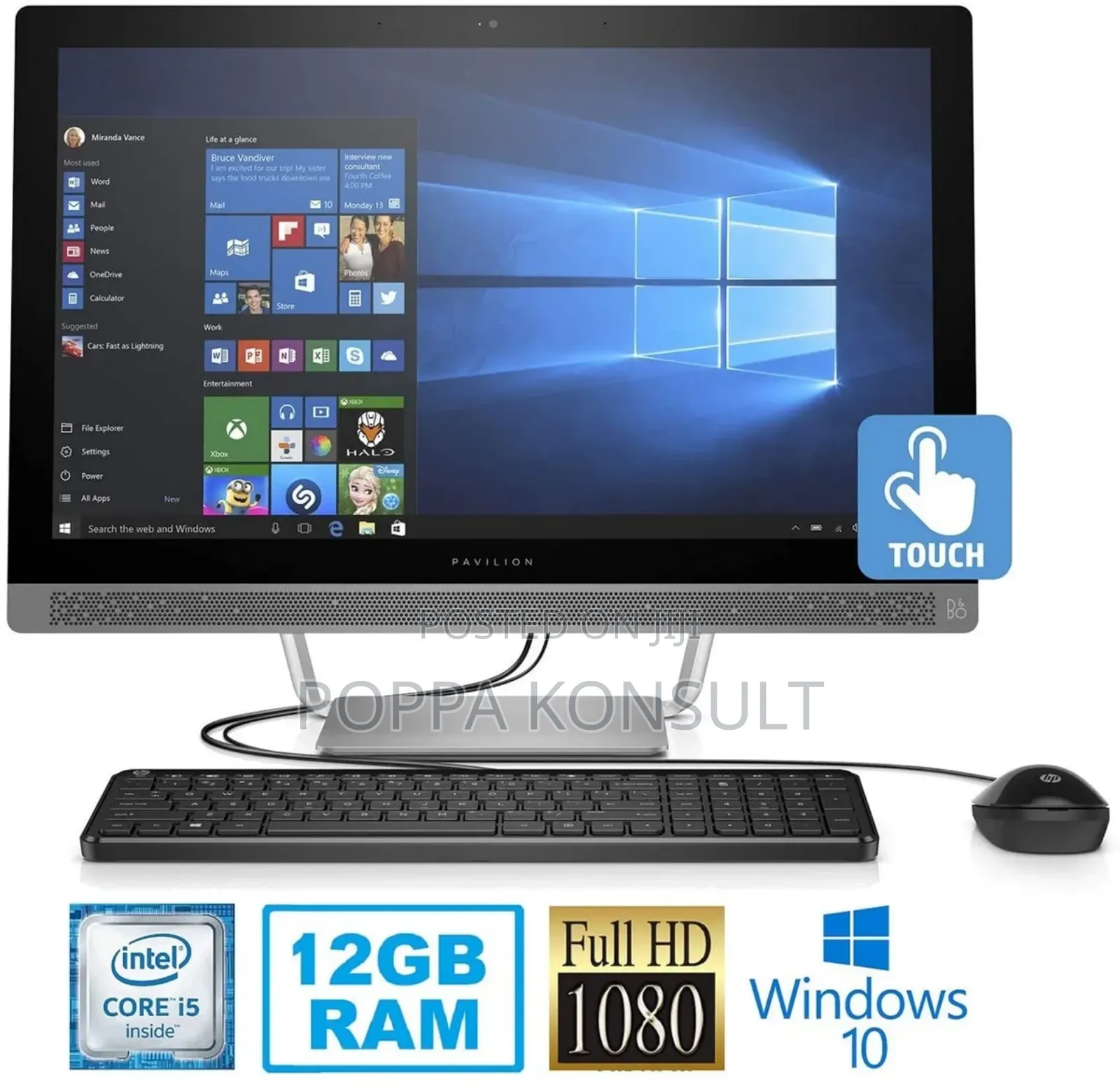 Desktop Computer HP AiO 22 12GB Intel Core i5 HDD 1T