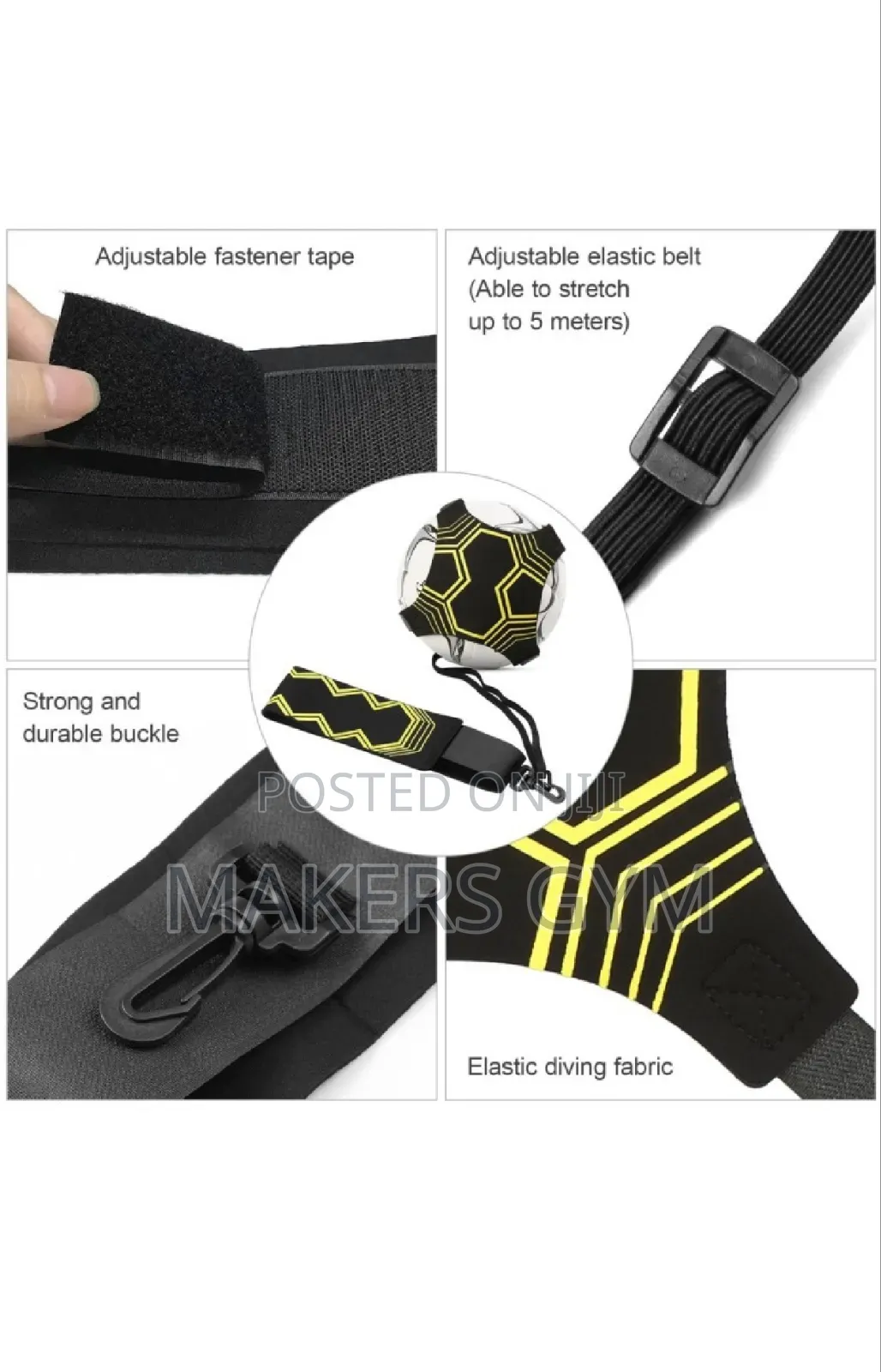 Soccer Trainer Kick Trainer Practicing Training Aid Wit Adjutable Belt