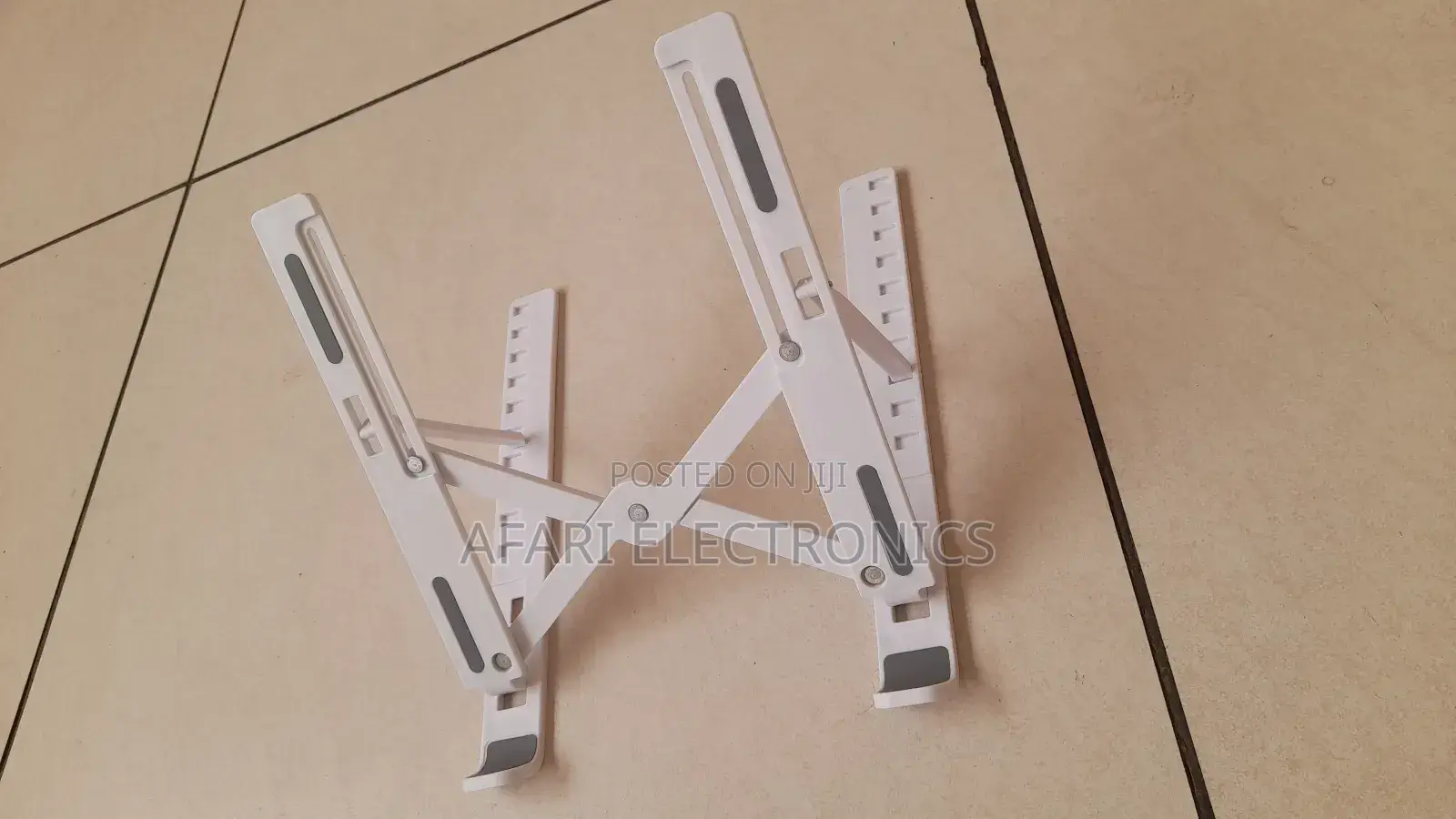 Adjustable Foldable Laptop Stand - Portable Ergonomic (White)