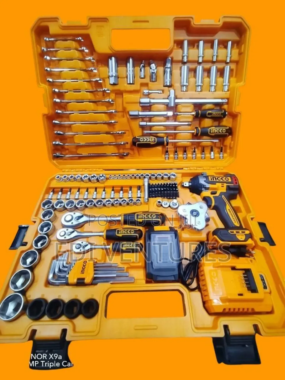 Ingco 152 Pieces Cordless Impact Wrench 20v 500nm + Tools Set