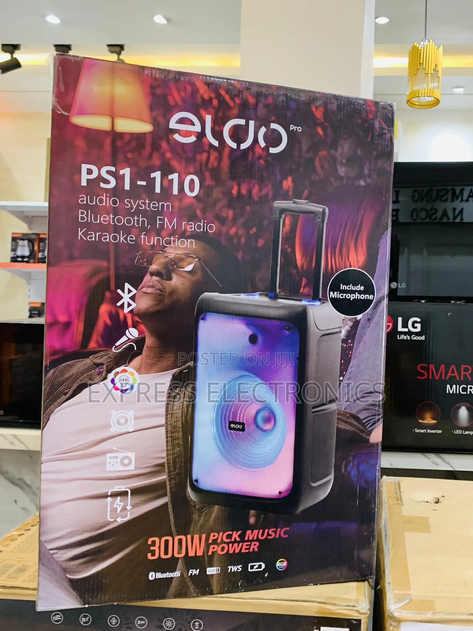 Less Expensive Bluetooth Speaker Eldo Ps1-110 Single 12" With Mic —