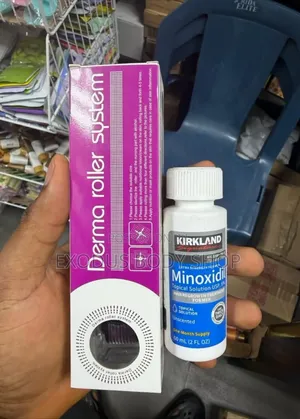 Kirkland Minoxidil and Derma Roller System Hair Growth Treatment Combo