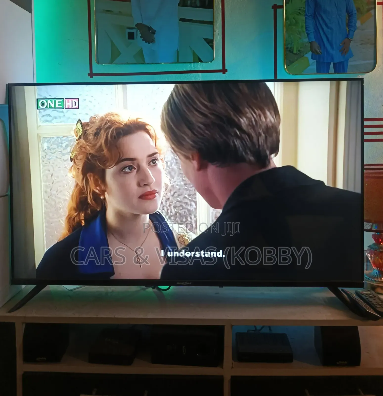 43" Slightly Used Sunny Walk Tv With Rubber Cover and Box