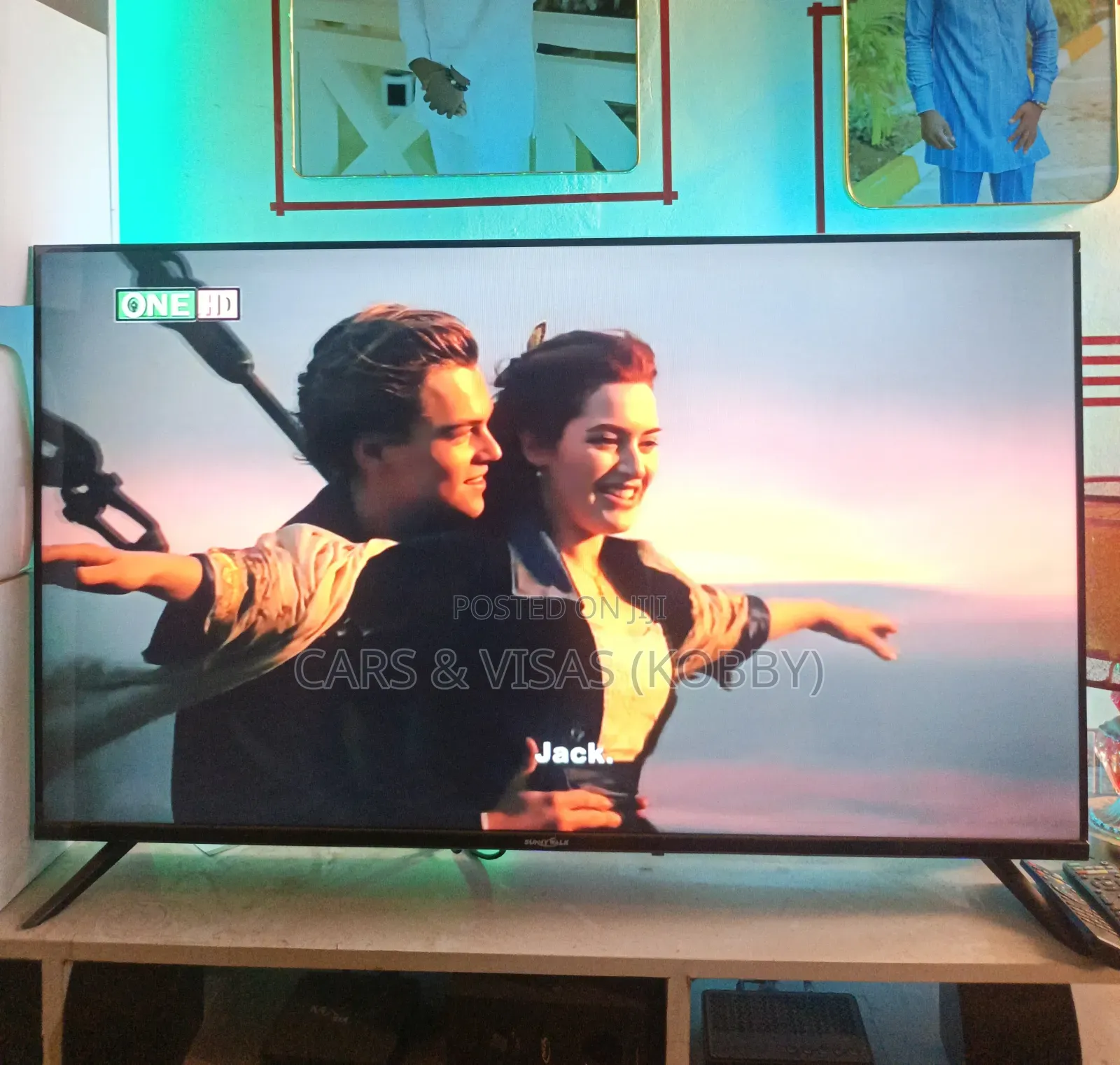 43" Slightly Used Sunny Walk Tv With Rubber Cover and Box