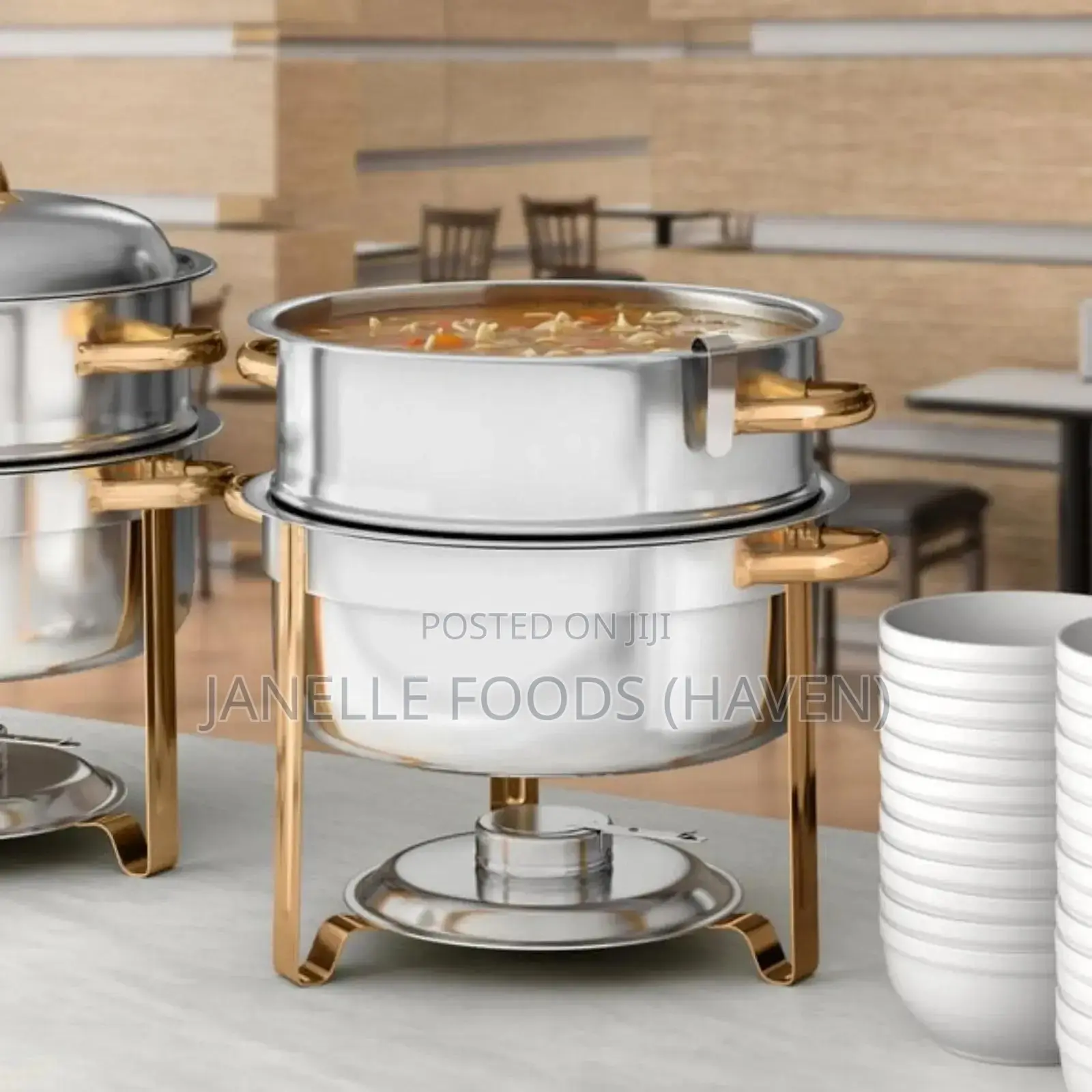Elegant Round Soup Chafing Dishes (5lts)