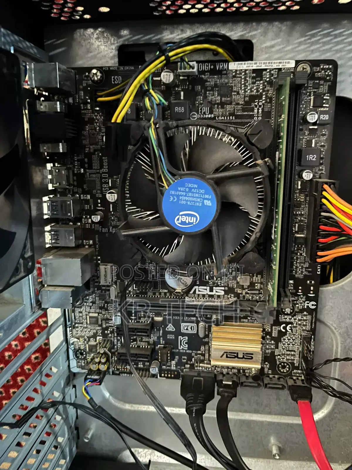 Ddr4 Asus H110m-a 6th and 7th Gen Motherboard , I3 6100 Cpu + Cooler
