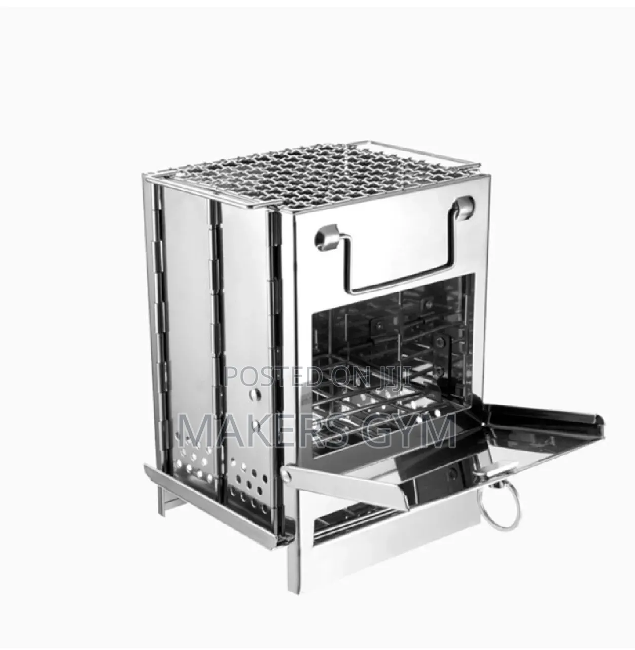 Wood Stove Charcoal Grill Stainless Barbecue for Camping Outdoor
