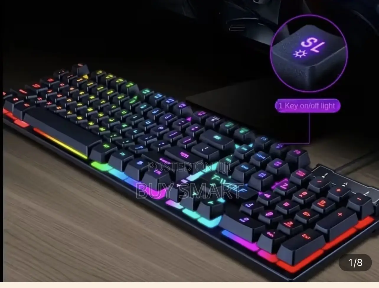 T-Wolf Rainbow Backlit Game Keyboard and Mouse Tf200