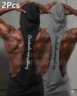 Men Two Piece Gym Singlet