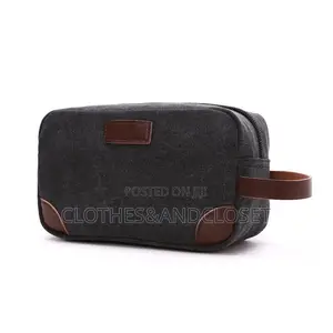 Canvas and Leather Storage Travel Bag