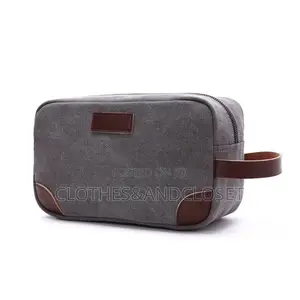 Canvas and Leather Storage Travel Bag