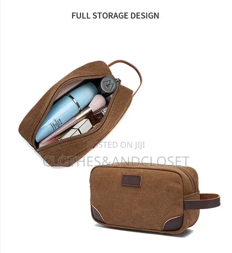 Canvas and Leather Storage Travel Bag