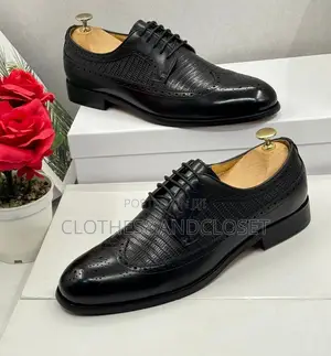 J.M. Weston Black Leather Men's Dress Shoes