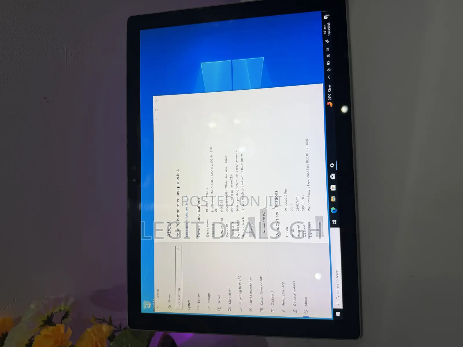 Laptop Microsoft Surface Pro 4 8GB Intel Core i5 SSD 256GB