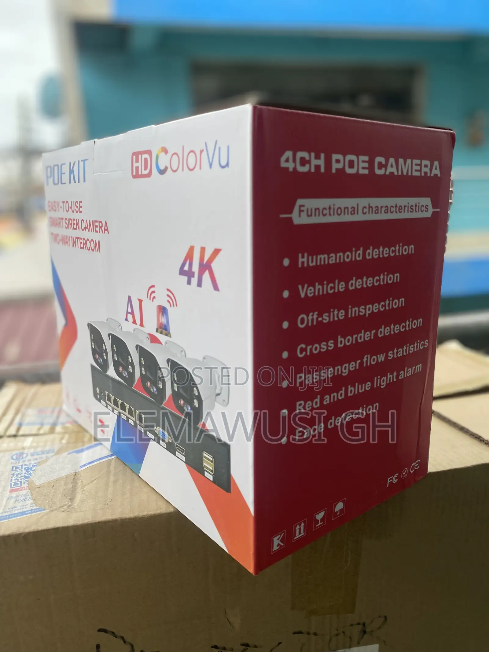 Ai Smart Face Capture, Motion Detection 4ch Poe 8mp CCTV Camera 