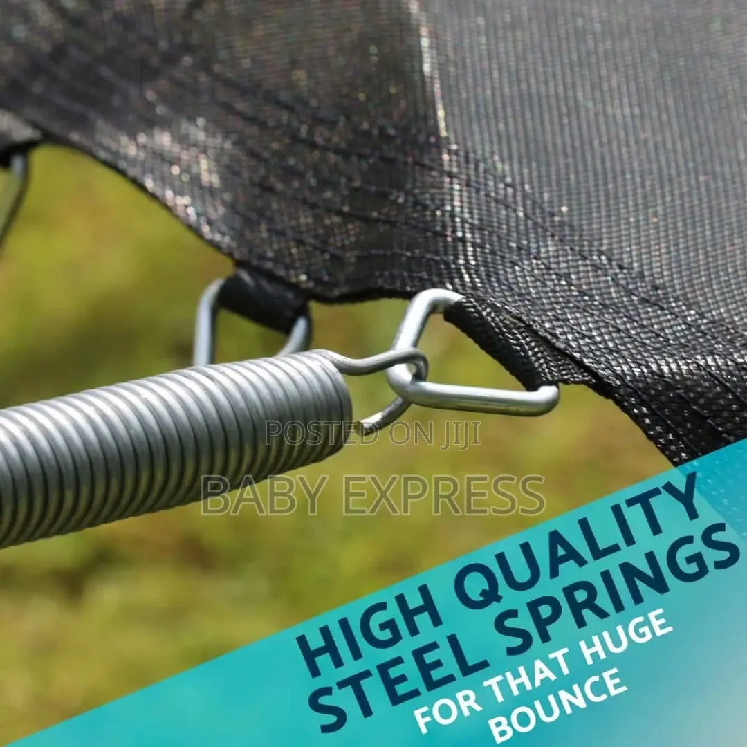 8ft Heavy-Duty Trampoline With Safety Net Ladder – Strong Safe
