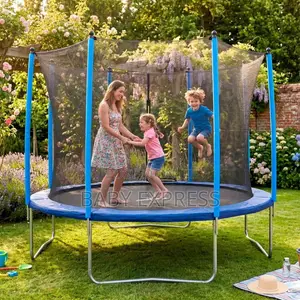 8ft Heavy-Duty Trampoline With Safety Net Ladder – Strong Safe