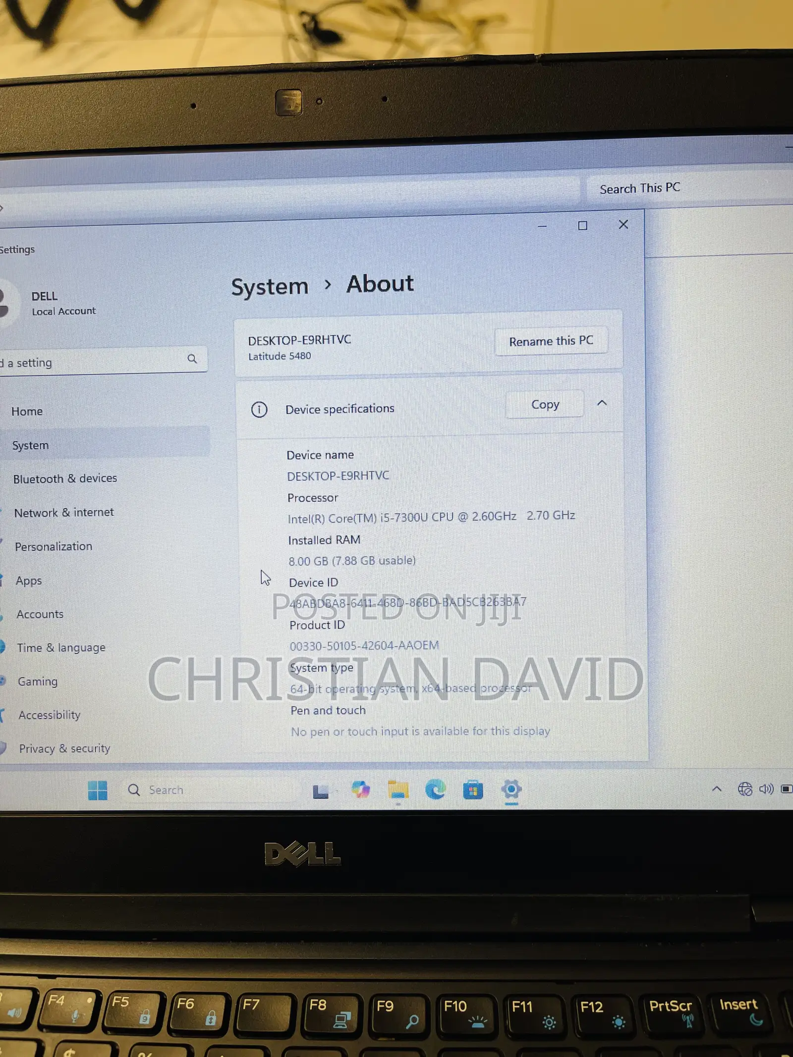 Laptop Dell Latitude 5480 8GB Intel Core i5 SSD 256GB