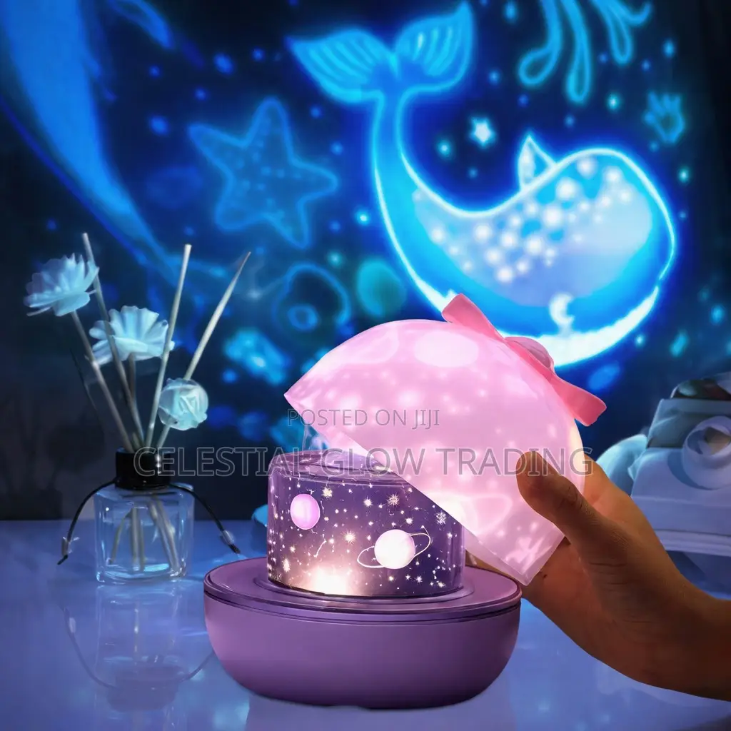 360° Rotating Galaxy Projector Lamp With Music Remote