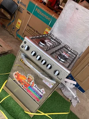 "*Icona 4 Burner Gas Cooker 50*50 With Oven and Grill