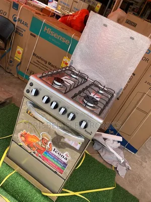 "*Icona 4 Burner Gas Cooker 50*50 With Oven and Grill