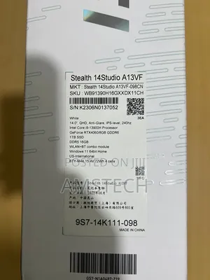 New Laptop MSI Stealth 14 Studio A13VF 16GB Intel Core i9 SSD 1T