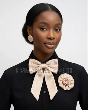 Ladies Tie With Matching Earrings And Brooch