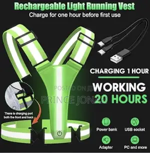 5 Colors Led Reflective Vest Running Vest Rechargeable
