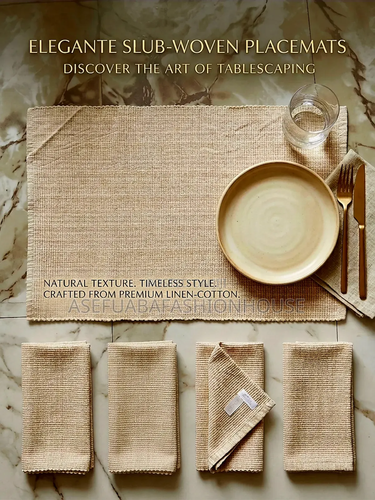 4pcs/Set Place Mats For Dining Tables And 2pcs/ Set Sofa Pillow Covers