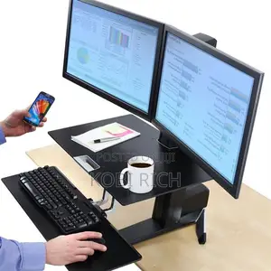 Ergotron Workfit-S, Sit-Stand Dual Workstation With Worksurface