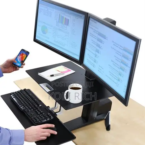 Ergotron Workfit-S, Sit-Stand Dual Workstation With Worksurface