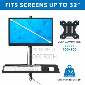 Mount-it Monitor And Cpu Wall Mount And Workstation