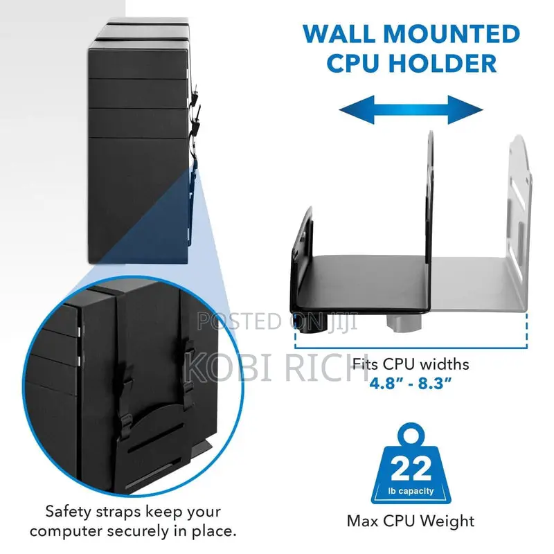 Mount-it Monitor And Cpu Wall Mount And Workstation
