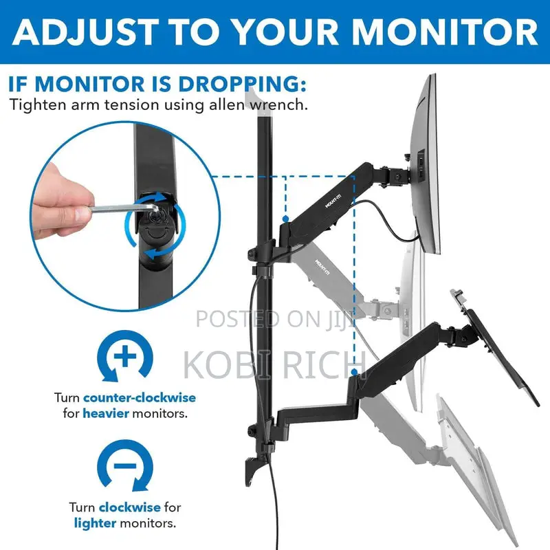 Mount-it Monitor And Cpu Wall Mount And Workstation