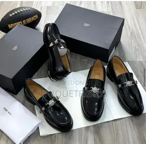 Toga Virilis Black Patent Leather Loafers