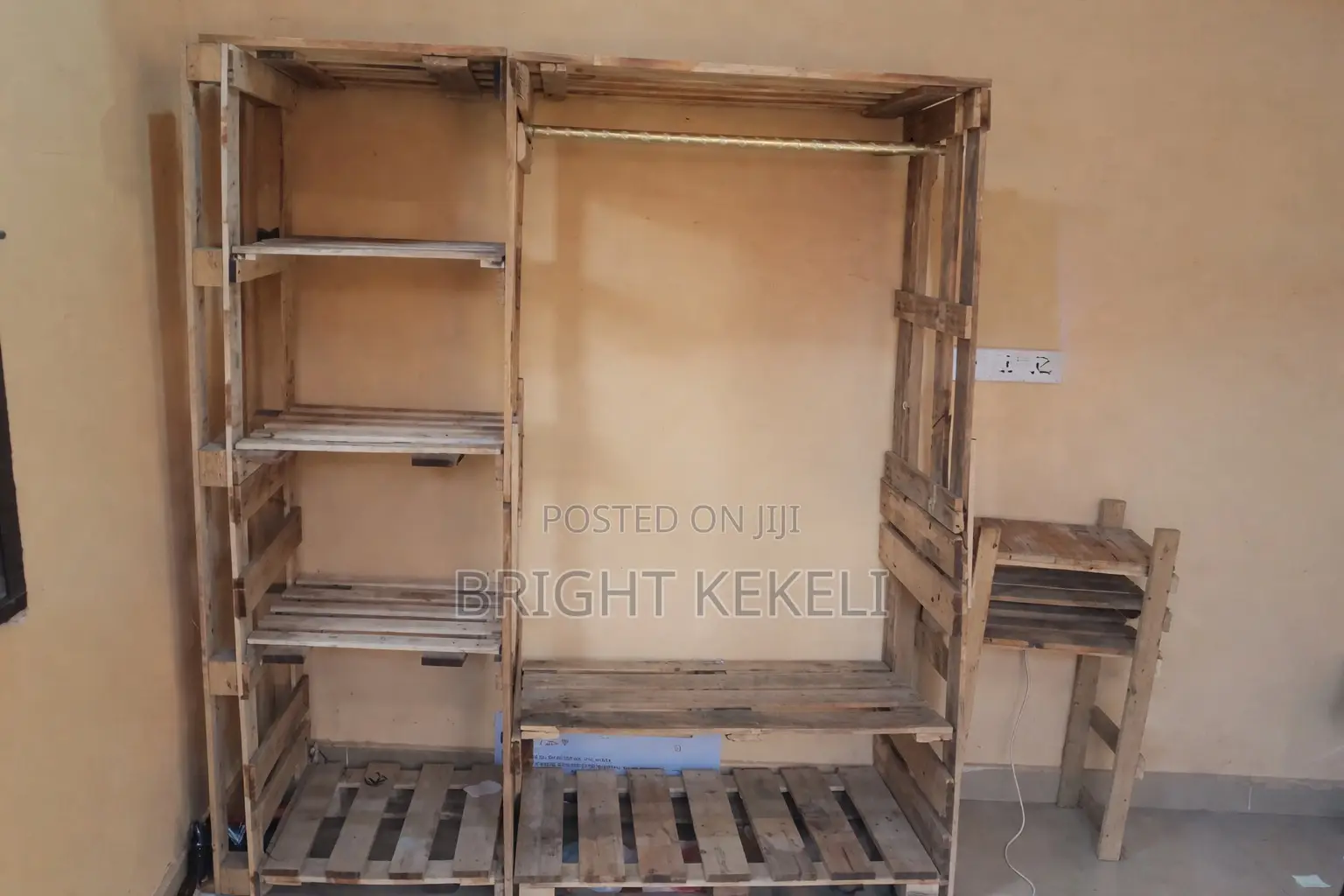 Pallet Wardrobe and Shelf