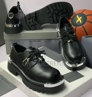 Balenciaga Black Chunky Derby Shoe (Black)