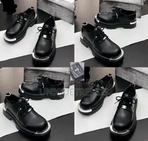 Balenciaga Black Chunky Derby Shoe (Black)