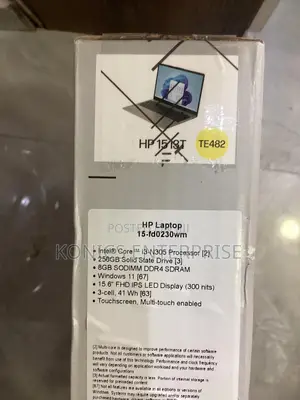New Laptop HP 15 8GB Intel Core i3 SSD 256GB