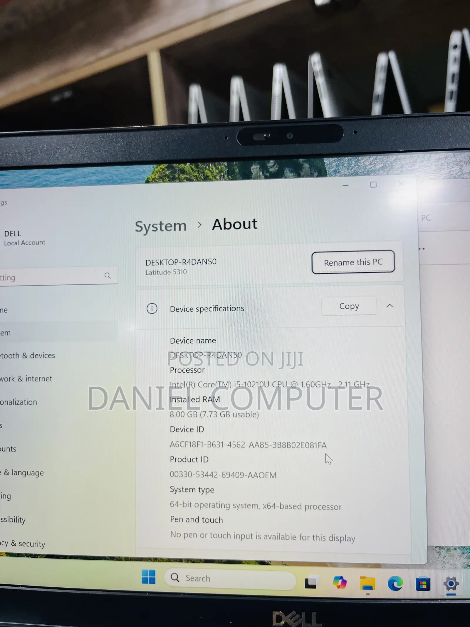 Laptop Dell Latitude 5310 8GB Intel Core i5 SSD 256GB