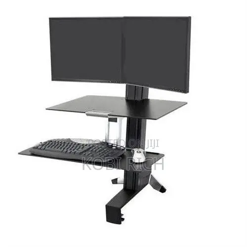 Ergotron Workfit-S, Sit-Stand Dual Workstation With Worksurface