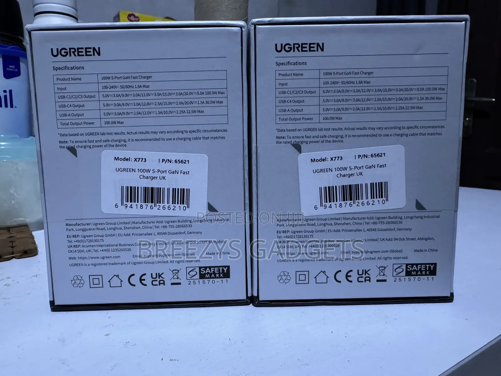 Ugreen Nexode Pro 100w Gan Charger With Smart Display Qc4.0 Pd 3.0 Usb