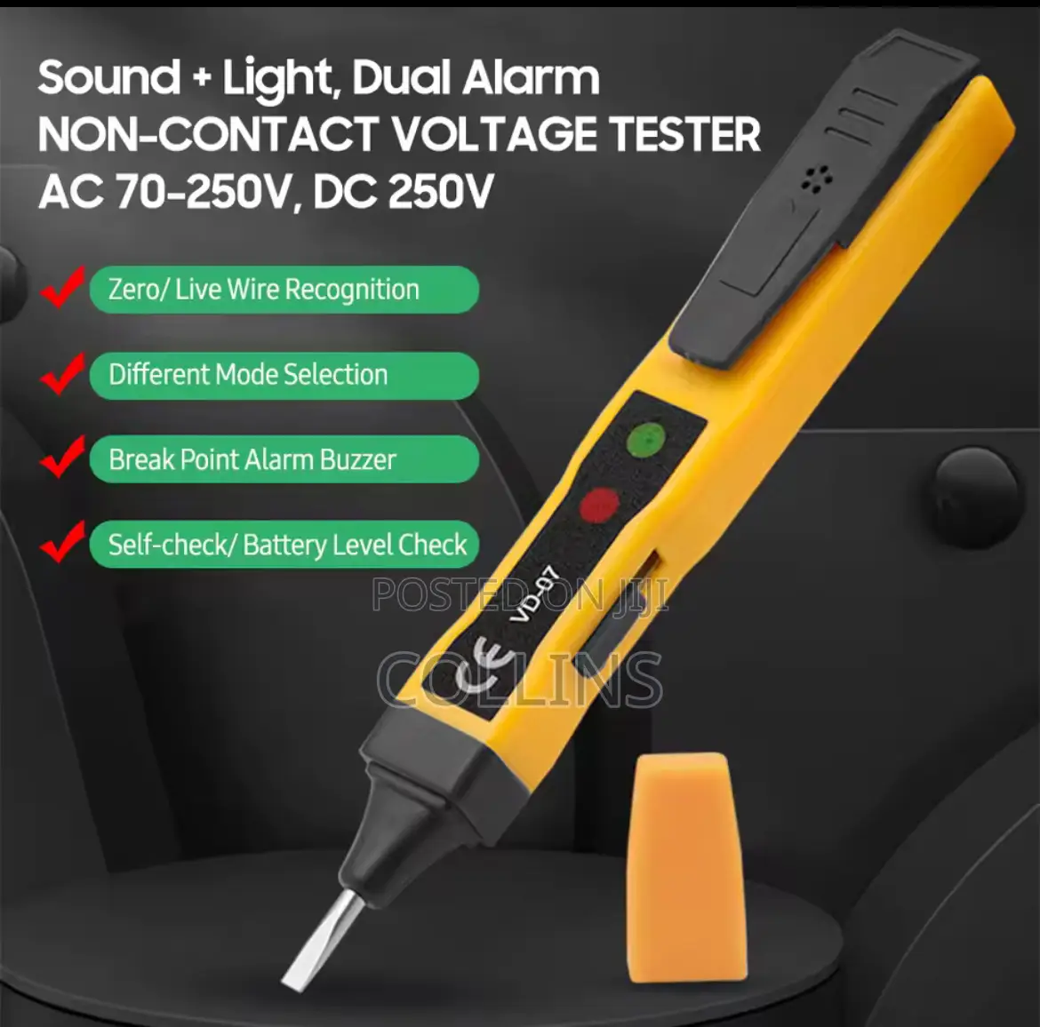 Non-Contact Inductive Ac/Dc Voltage Meter Electric Compact Pen