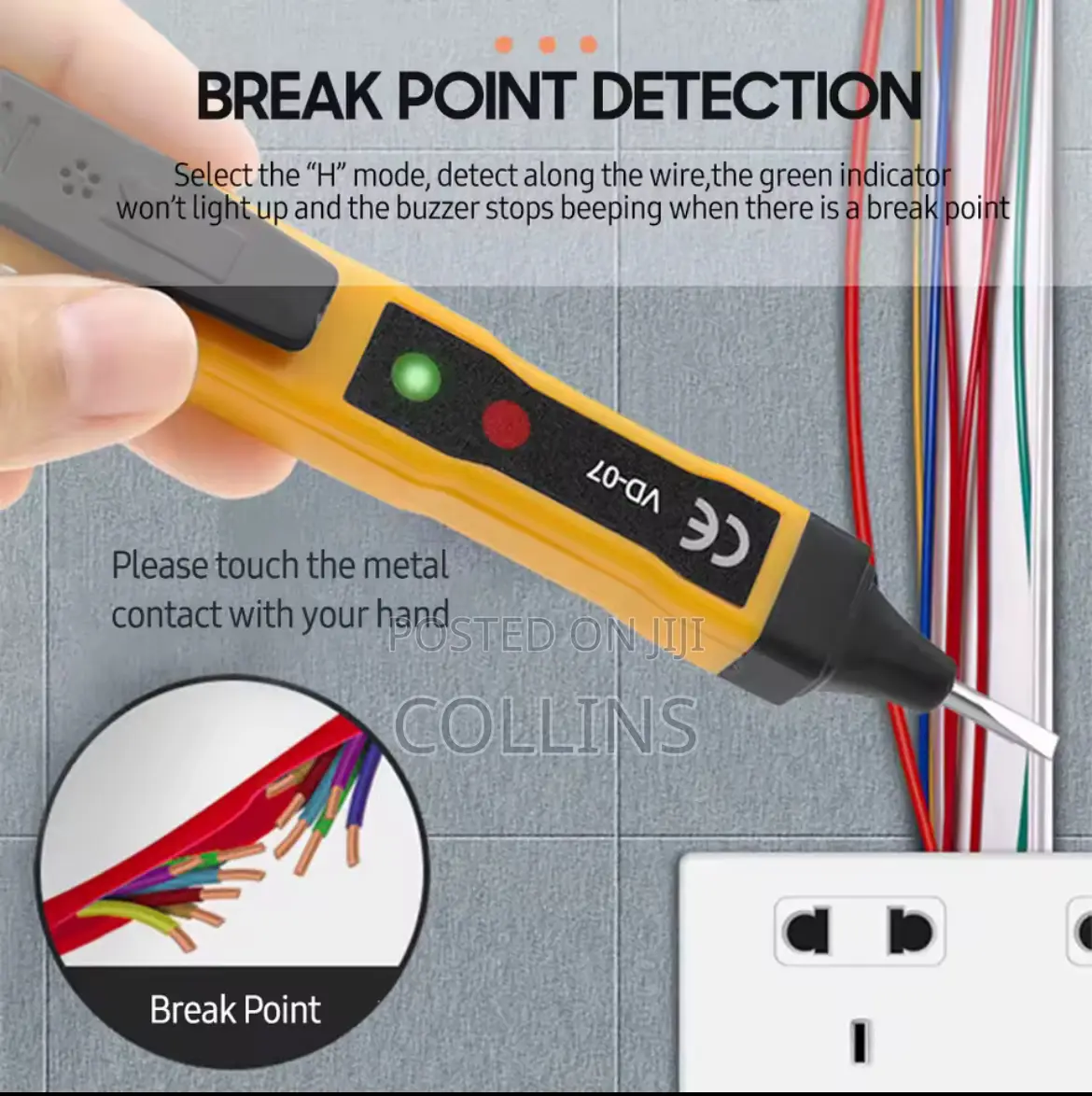 Non-Contact Inductive Ac/Dc Voltage Meter Electric Compact Pen