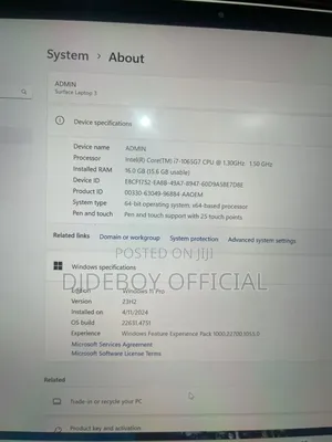 Laptop Microsoft Surface 3 16GB Intel Core i7 SSD 256GB